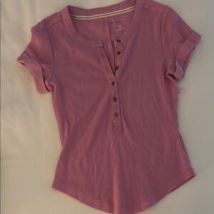 Anthropology, cotton tee with collar